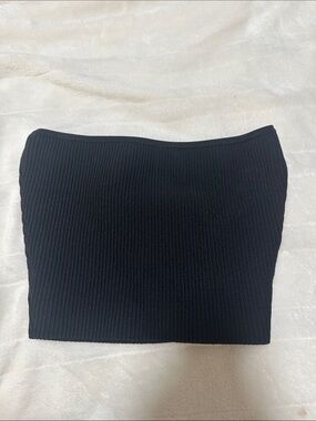 Babaton Black Ribbed Tube Top